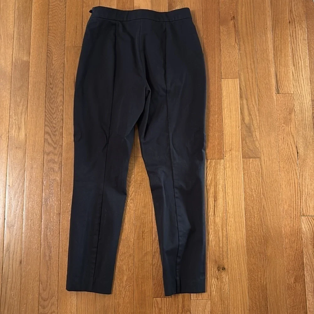 Everlane Black High Rise Slim Ankle Pants Side Zip Career Size 6